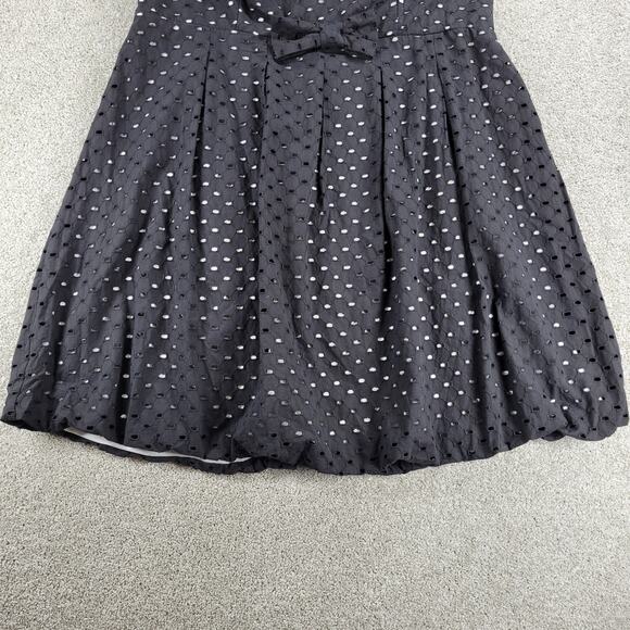 Torrid Womens Eyelet Top 20 Black Strapless Balloon Hem Lined Pleated - Picture 8 of 12